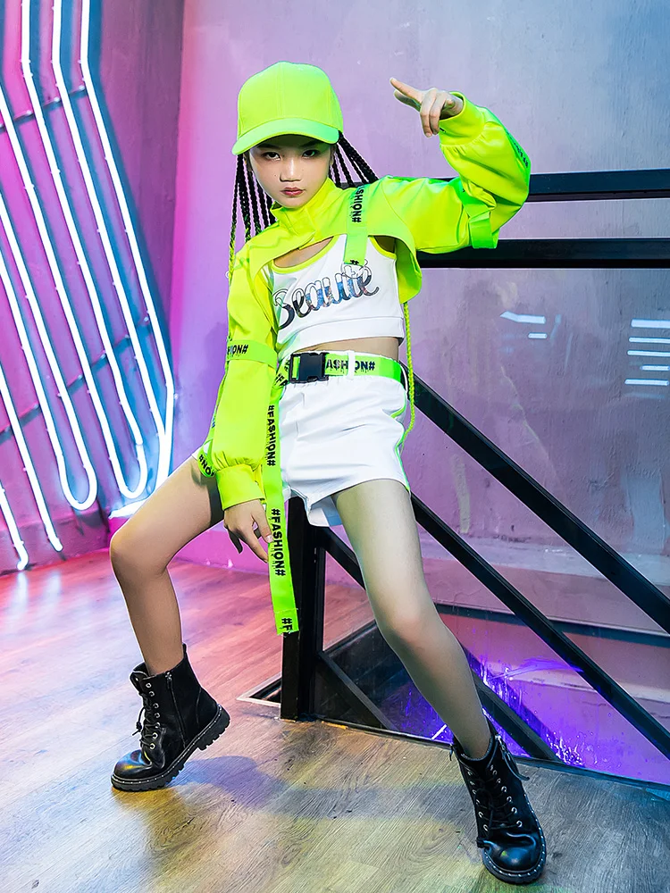 

Chinese Style Girls' Jazz Dance Suit Children's China-Chicp Costume Performance Models Show Cool Hip-hop Autumn Handsome