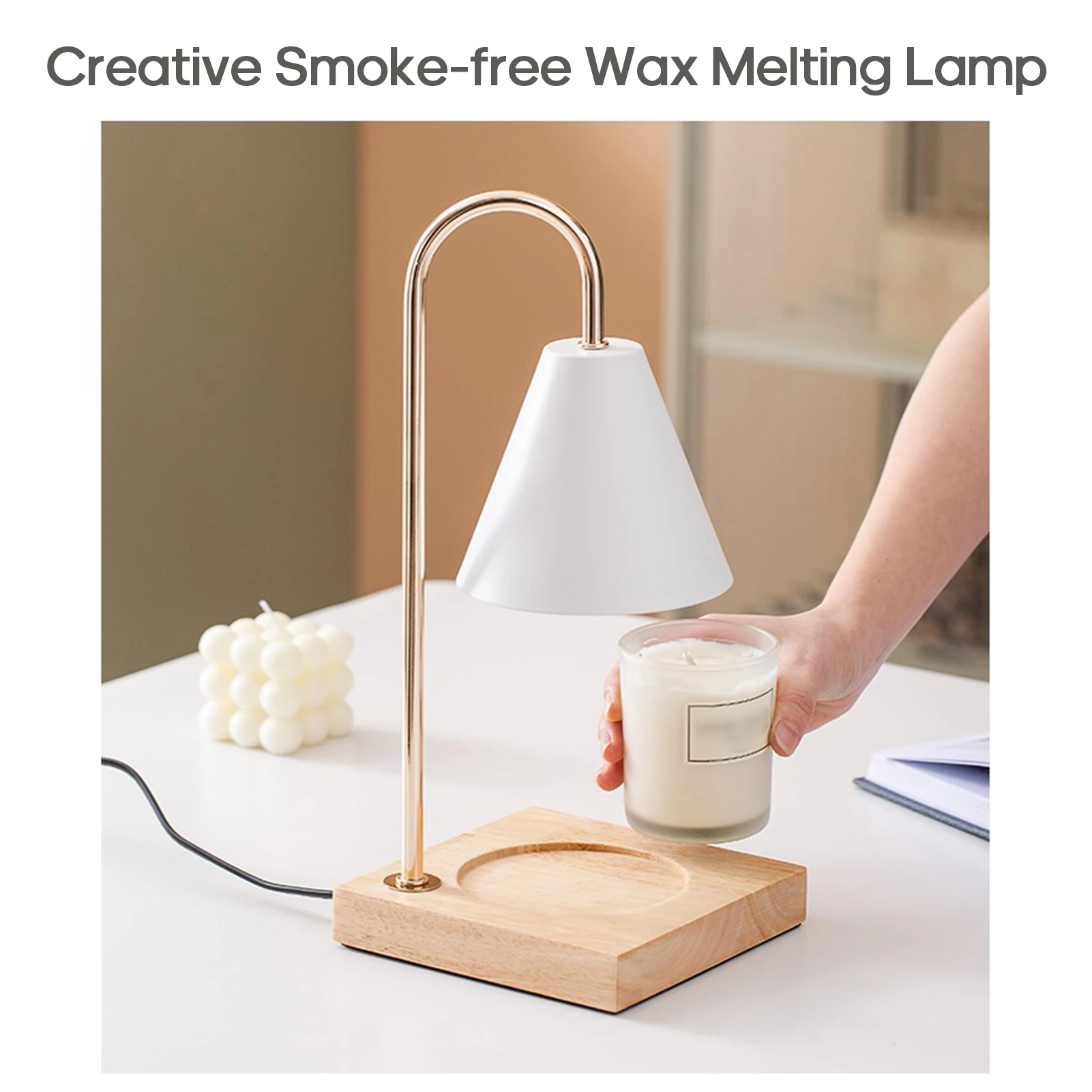 

Candle Warmer Electric Wax Melt Lamp Lantern For Top-Down Candle Melting Waxing Burner Aromatherapy Lamp Table Lamp For Spa