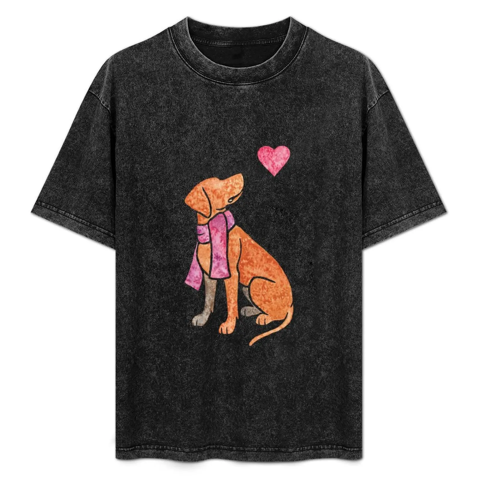 Camiseta con estampado moderno de Viszla en acuarela, camiseta informal