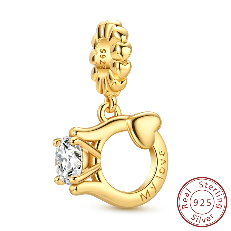 Goud Originele Charm Bead 925 Sterling Zilver Luipaard Kruis Hond Bot Aarde Vliegtuig Charm Fit Armbanden Hanger Vrouwen DIY Sieraden