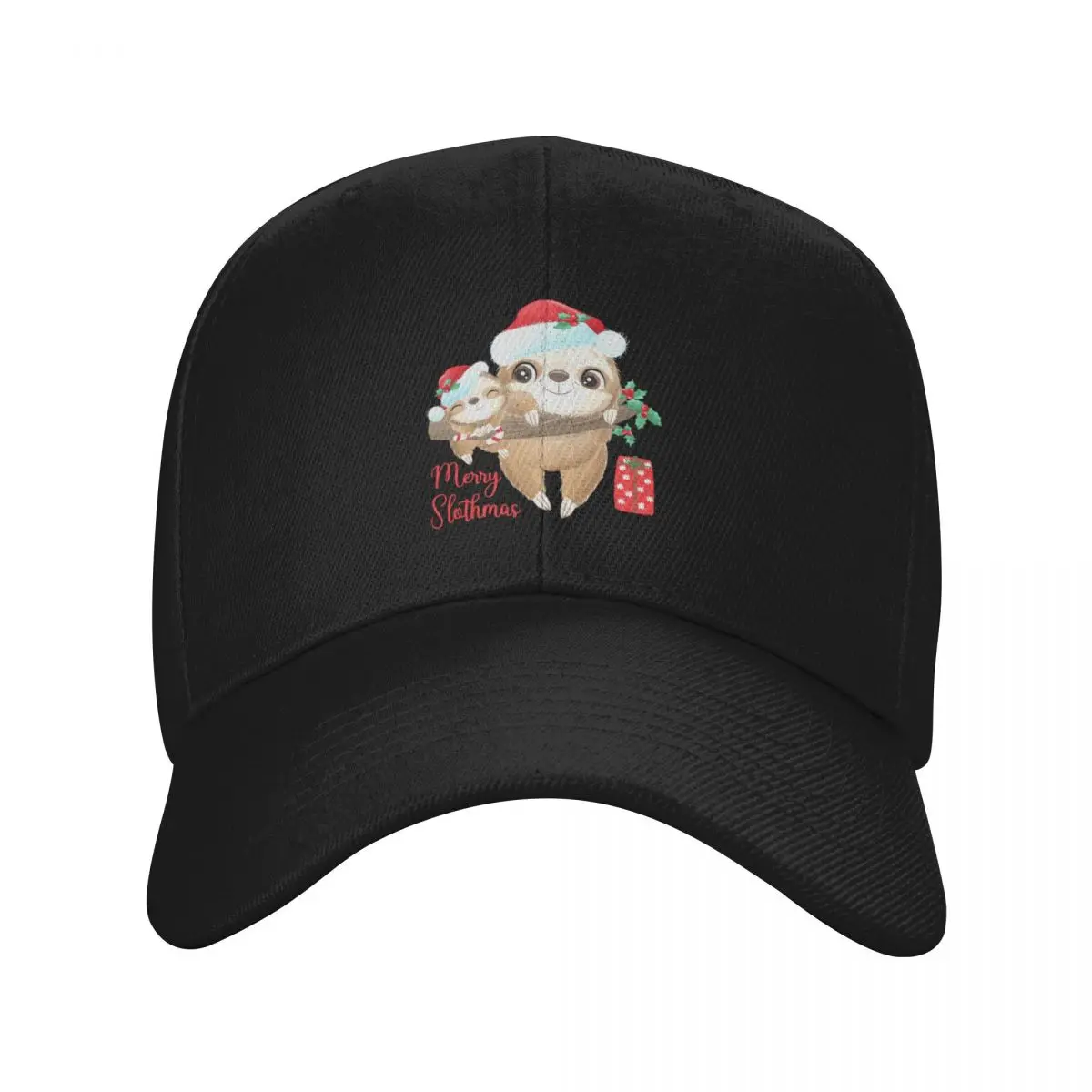 

Merry Slothmas Baseball Cap Christmas Hat Luxury Man Hat Beach Bag Ladies Men's