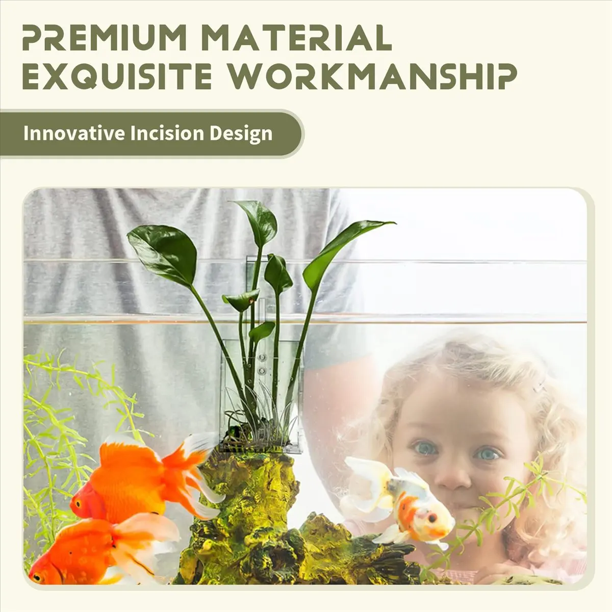 

A24I Aquarium Planter - Hanging Aquarium Plant Holder Acrylic Aquatic Plant Cups Fish Tank Plant Holder Aquarium Plant Pots A