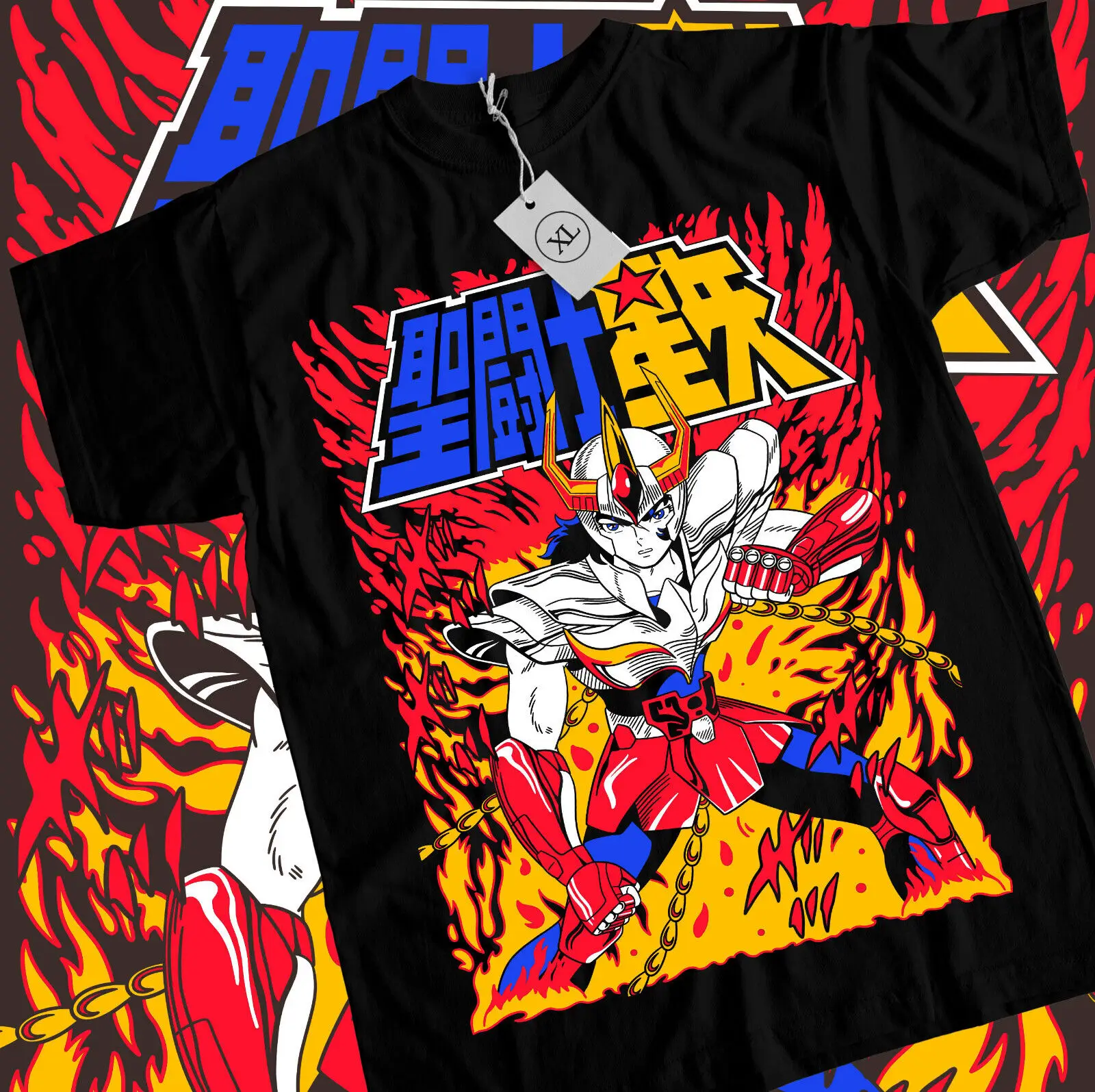 Kurogane Ikki T-shirt Saint Seiy,knights of the zodiac,manga,anime,shun,shiryu