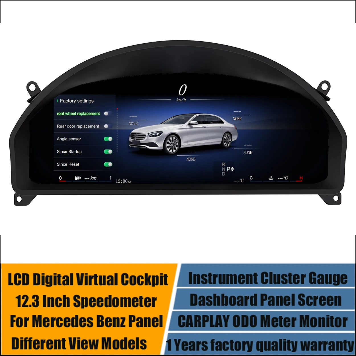 LCD For Mercedes Benz C-Class W204 NTG4.0 2008-2011 Tachometer Instrument Cluster Speedometer Dashboard Digital Virtual Cockpit