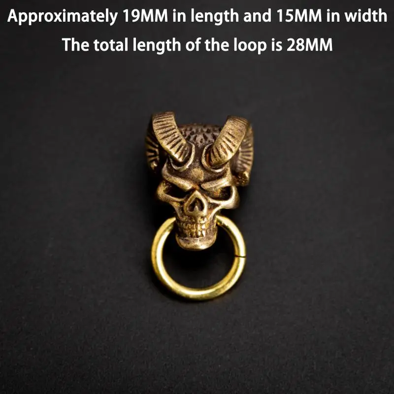 Totenkopf-Design Kupfer-Schraubverschluss Concho im Vintage-Stil Lederhandwerkszubehör für Western-Stiefel, Gürteldekoration und DIY-Projekte – Detail 4