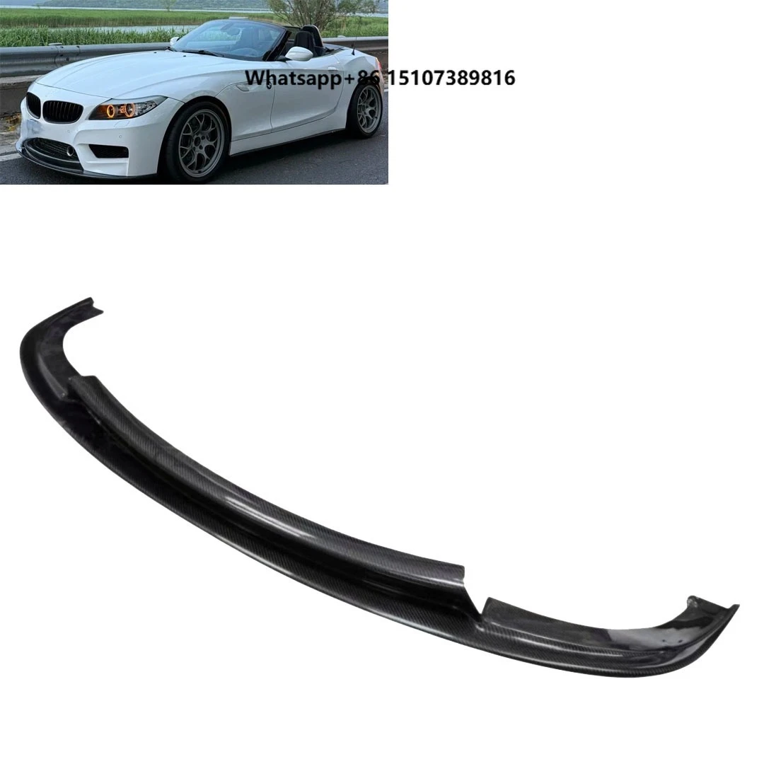 High Quality Real Carbon Fiber Front Lip Spoiler Polished Finish for Z4 E89 2009- 2014 Bumper Lower Splitter Body Kit