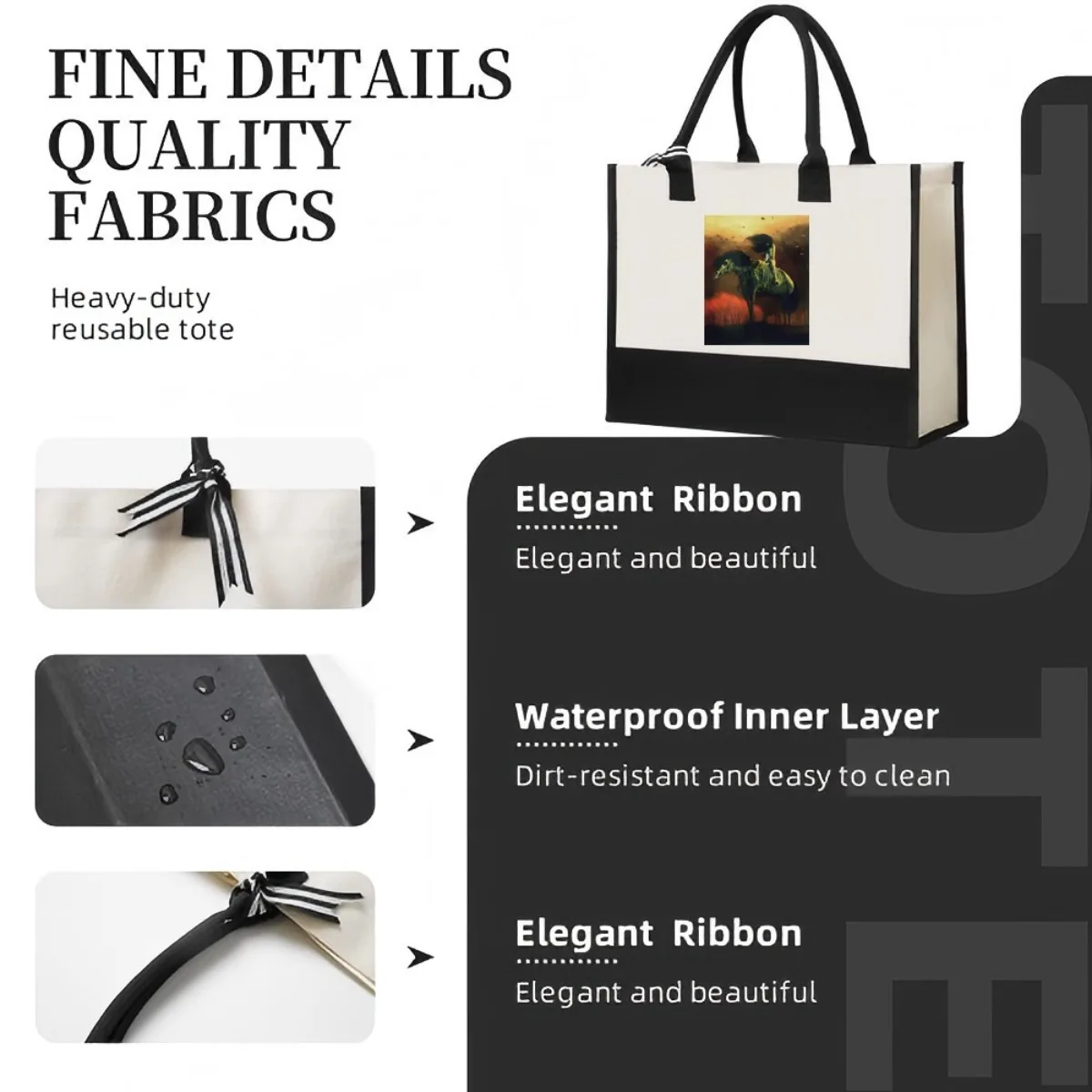 الشهيرة Zdzislaw Beksinski s 2026 جديد وصول الموضة العملي واسعة قابلة لإعادة الاستخدام حمل حقيبة نمط طباعة 2 لهجة الثقيلة Dut #5