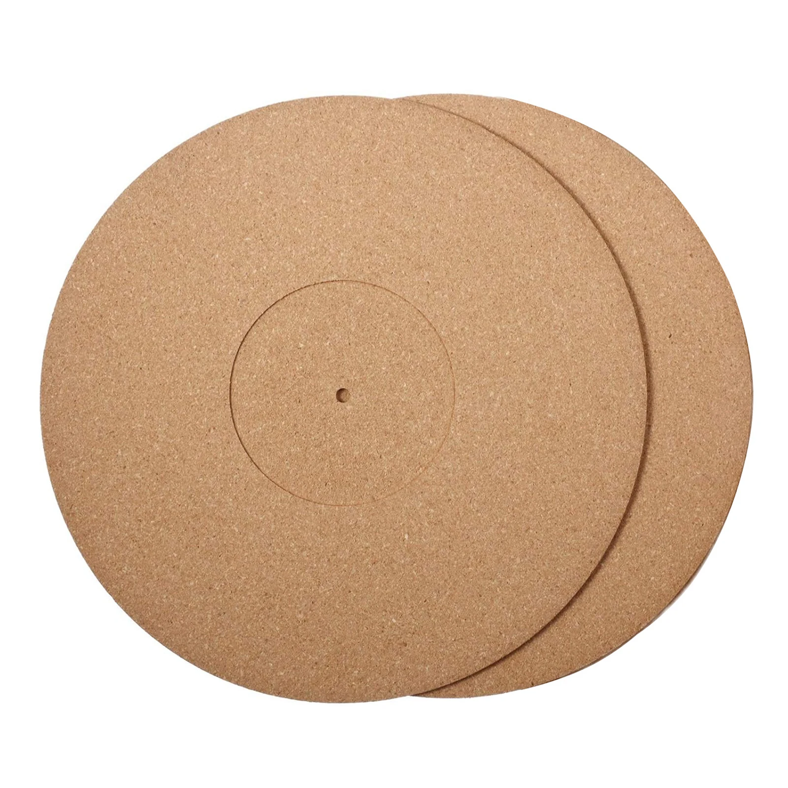2 Pieces Cork Record Mat with High Fidelity Thick Vinyl Player Platter Pad Anti-Slip Anti-Static for All LP Vinyl Record Players - view 6