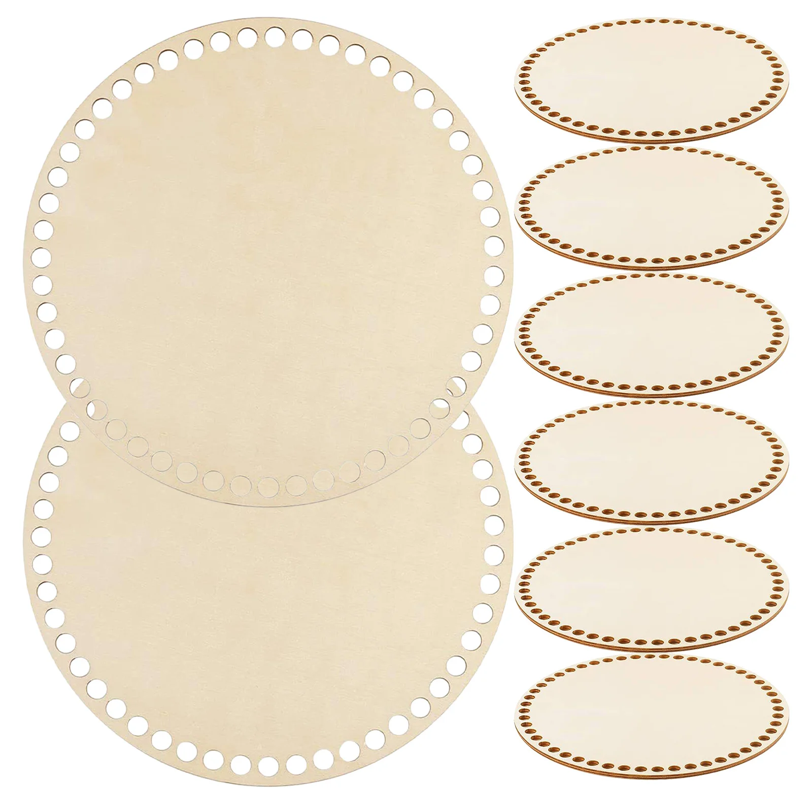 

8Pcs Wooden Bag Bottom Base Round 4x4 Smooth for Crochet Basket Weaving DIY Purse Making Supplies Bag Bottoms for Crochet Purses