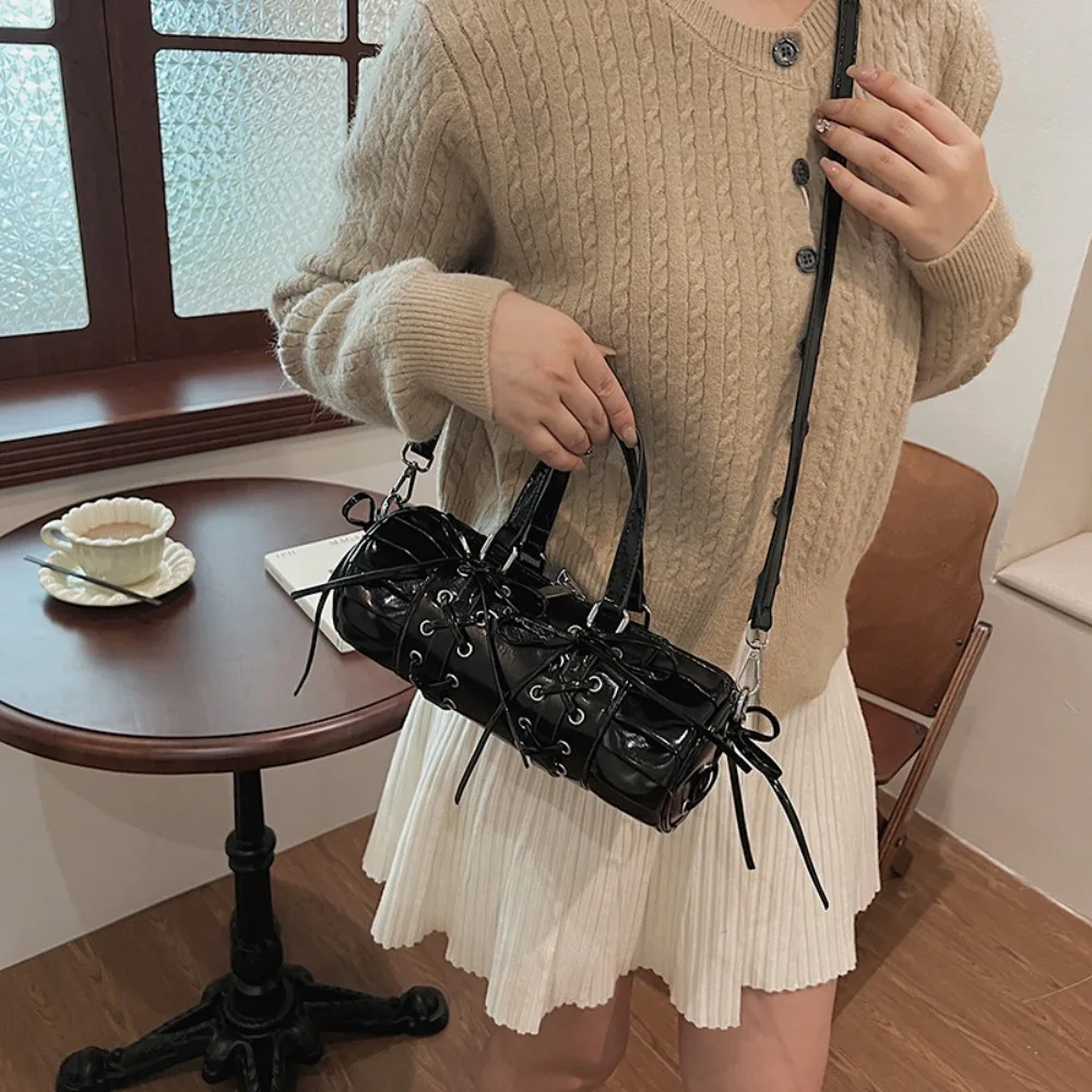 New Y2K Female Crossbody Bag Korean Fashion Shoulder Bag Lock Catch Purse Underarm Bags Women