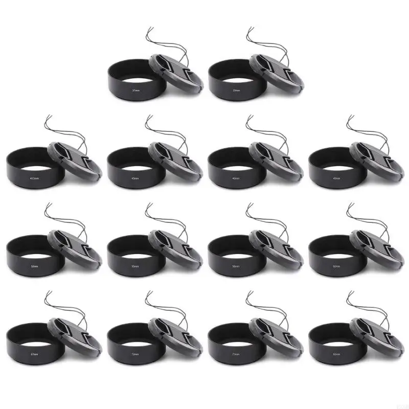 

HX6B 37mm-82mm Metal Lens Hood Cylinder for Light Blocking