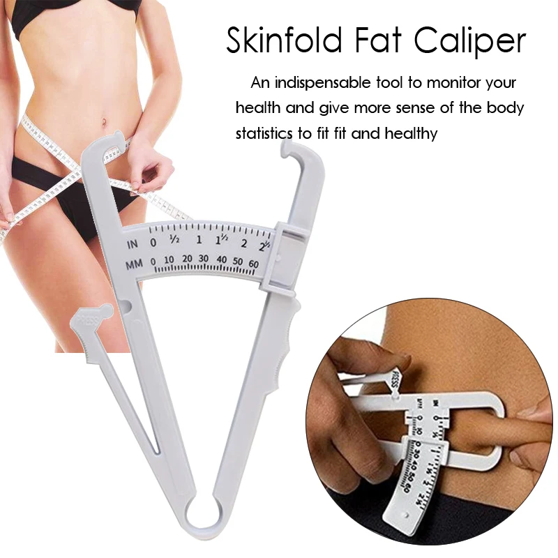 Body Fat Loss Tester Calculator Caliper Fitness Clip Fat Personal Measurement Tool Slim Chart Skinfold Test Health Kit