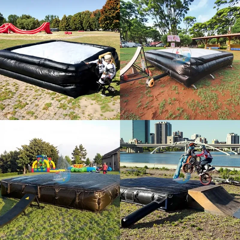 Inflatable Landing Airbag Crash Pad BMX MTB FMX Ski Jump Training Custom PVC Tarpaulin with Blower