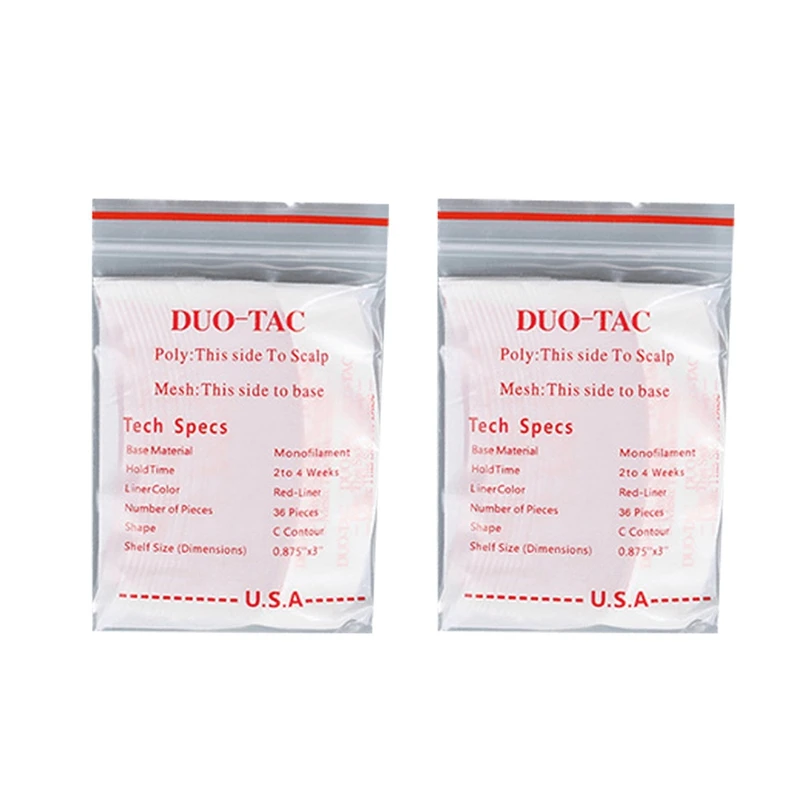 

144Pcs/Lot Duo Tac Lace Wig Sided Double Tape Slitting Line Hair Adhesive Extension Strips For Toupees/Lace Wig Film C