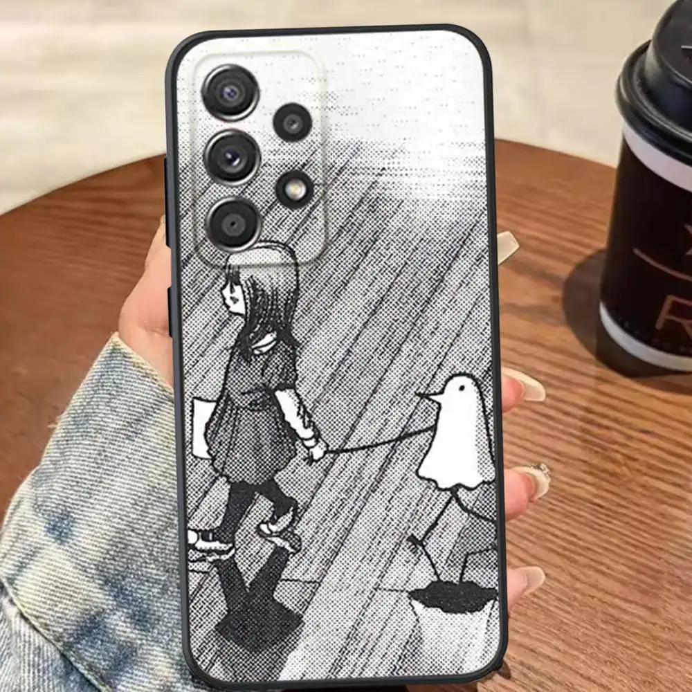 O-Oyasumis Punpuns Goodnight Handyhülle für Samsung S25, S24, S21, S22, S23, S30, Ultra, S20, Plus, Fe, Lite, Note, 10,9,5G, schwarze Abdeckung