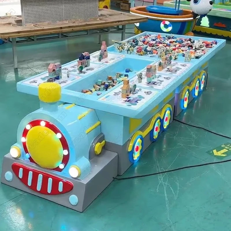 Factory eco-friendly sand table game machine children's building block game school shopping center playground