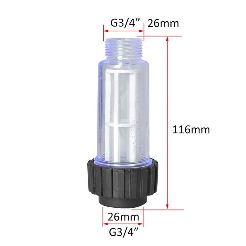 2 Pieces Of G3/4 High-Pressure Cleaner Filter High Filtration Volume Fit For Stihl