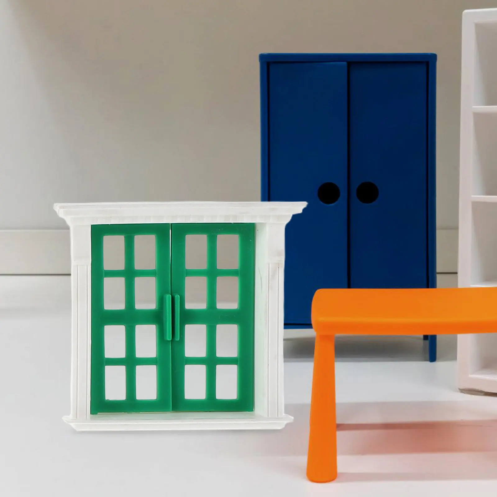 Miniature Doors and Windows Set Realistic Resin Accessories for DIY Tiny Houses Architectural Model Displays