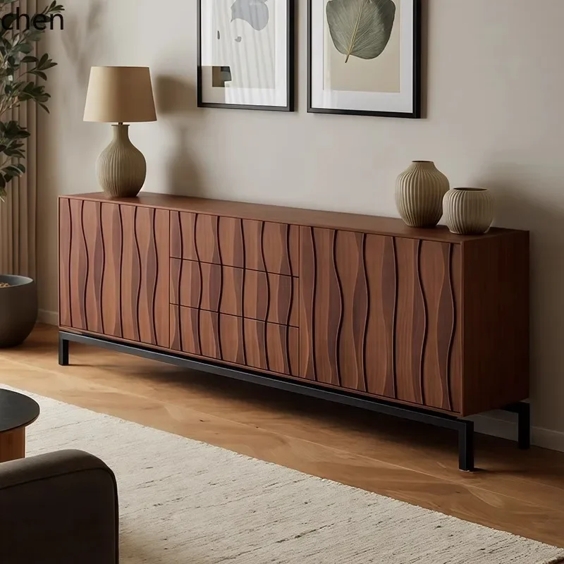 ZML Solid Wood Sideboard Cabinet Living Room Sideboard Storage Cabinet Kitchen Storage Cabinet