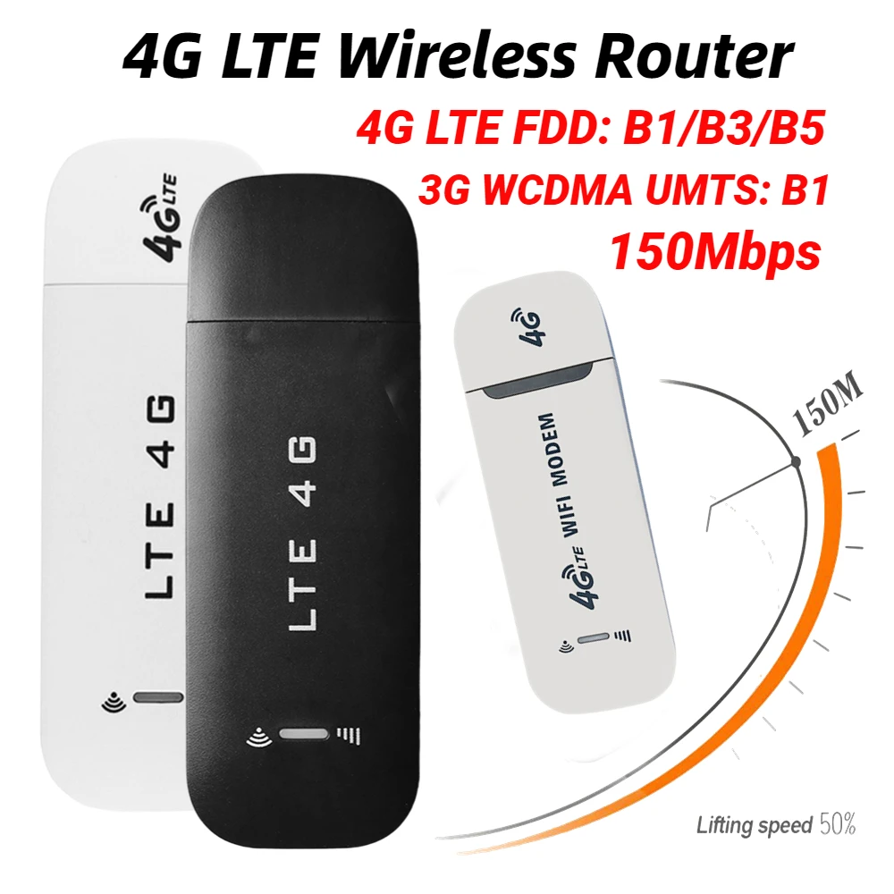 

4G LTE Wireless Router USB Dongle 150Mbps Modem Stick Wireless Network WIFI Adapter with SIM Card Slot For Laptops Office