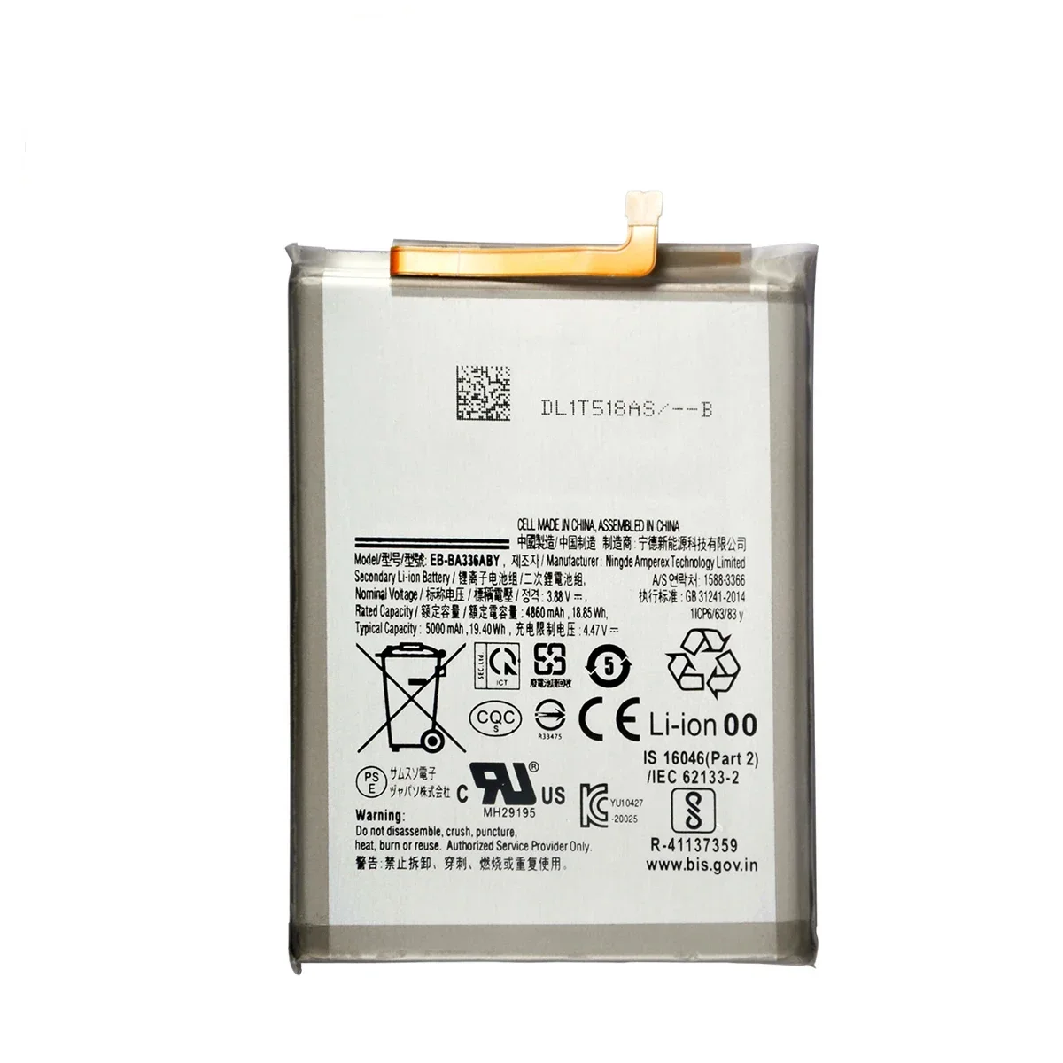 2024 years Brand New EB-BA336ABY/EB-BA536ABY 5000mAh Battery For Samsung Galaxy A33 A53 5G SM-A5360 A5360