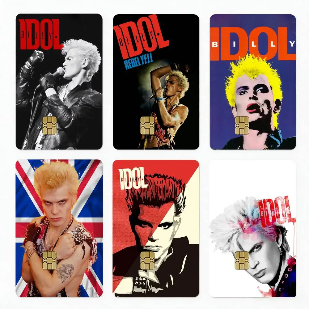

Singer B-Billy Idol 4pcs 1Set Film Skin for Debit Credit Bank Visa Card Decal Cover