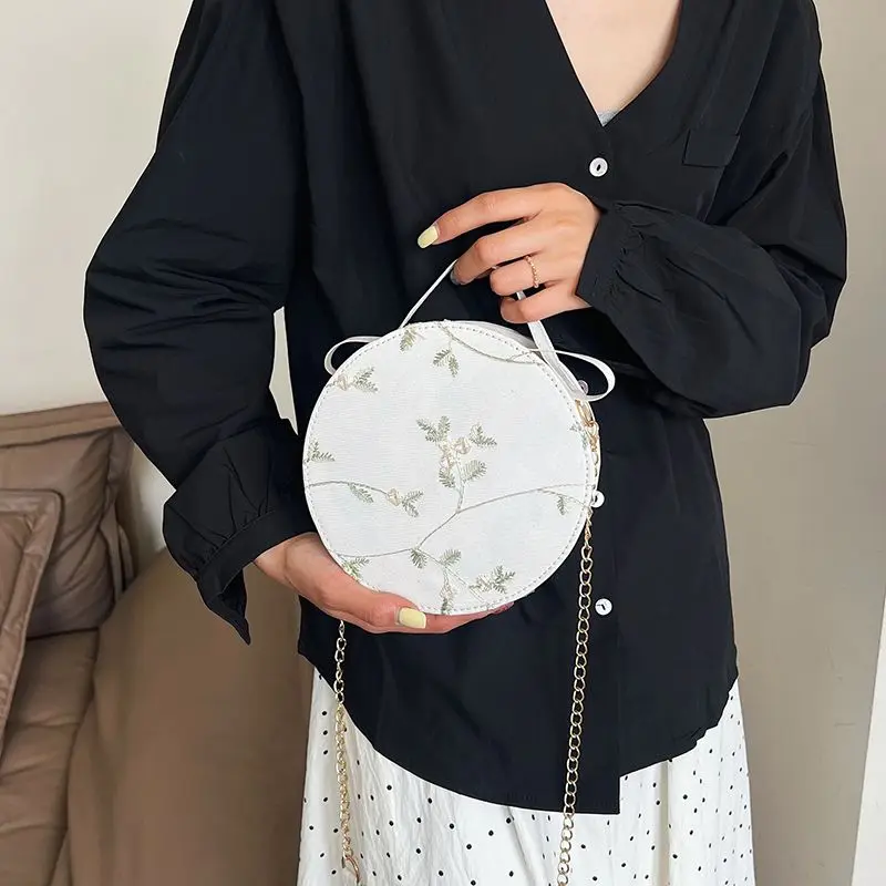 

Chinese Ancient Style Daily Hanfu Accessory Bag Lace Embroidery Super Fairy Cross Shoulder Handbag Ethnic Style