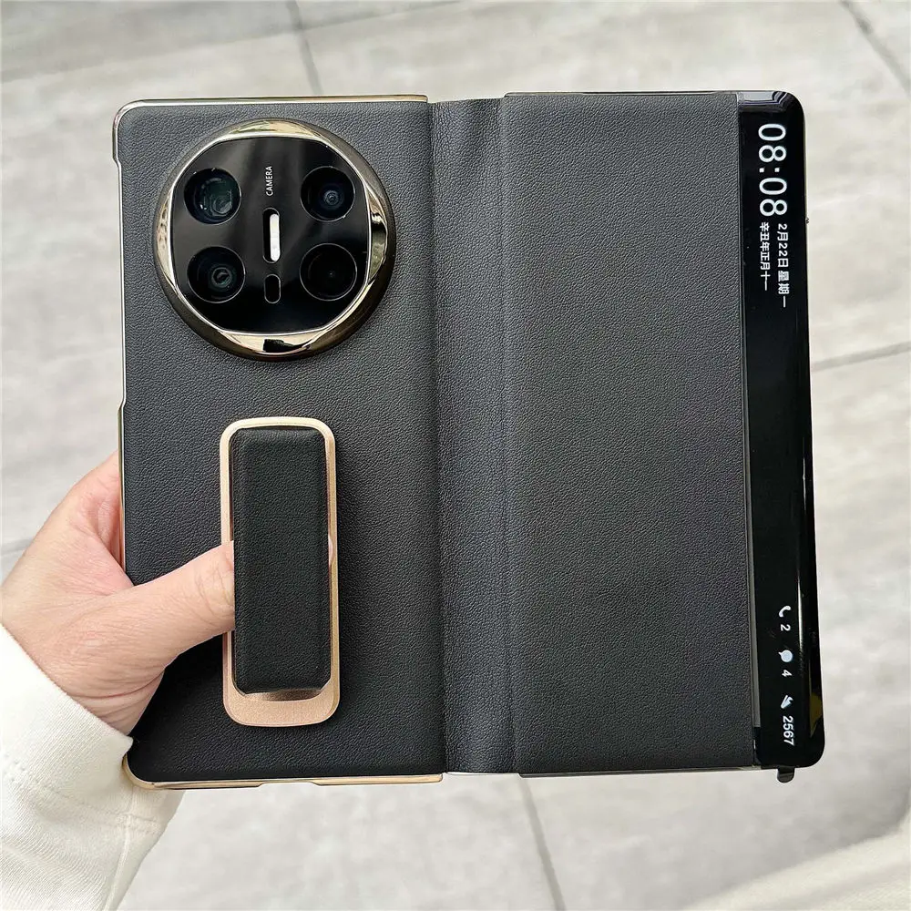 

Флип-чехол из натуральной яловой кожи для Huawei Mate XT X6 X5 X3, чехол-кронштейн для браслета