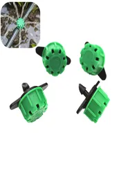 50pcs 8-Hole Green Flow Adjustable Dripper Garden  Emitter 1/4