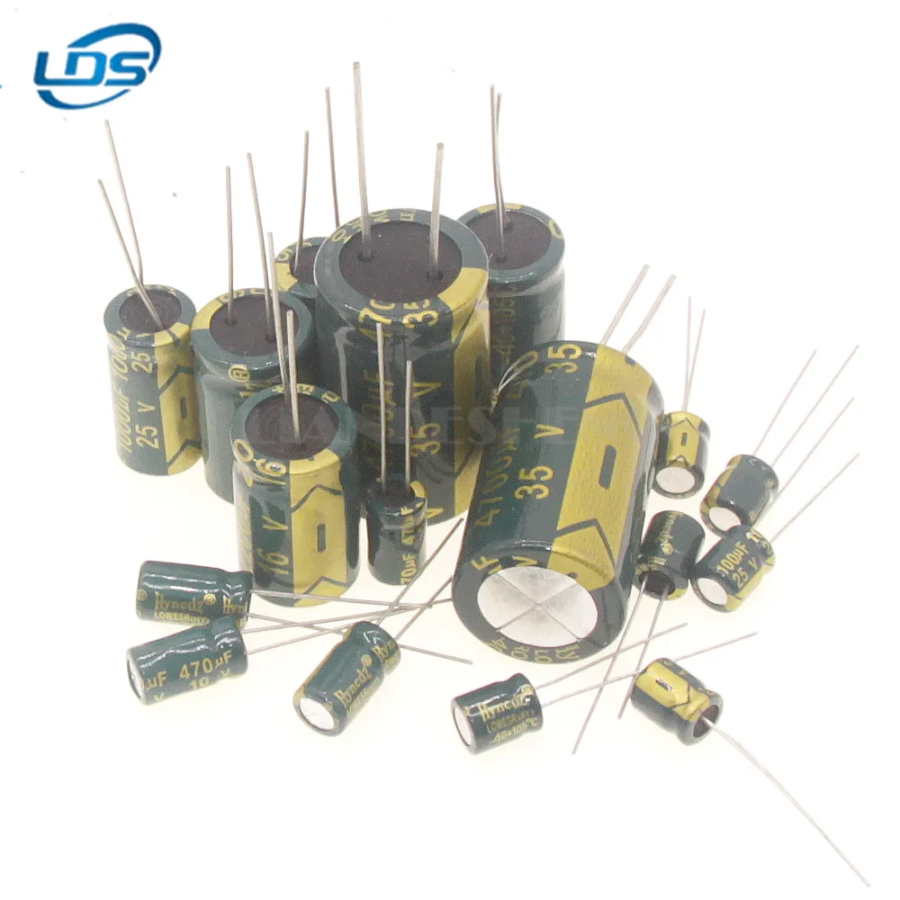 10V 16V 25V 35V 50V 400V High Frequency Low ESR Aluminum Capacitor 100UF 220UF 330UF 470UF 680UF 1000UF 1500UF 2200UF 3300UF