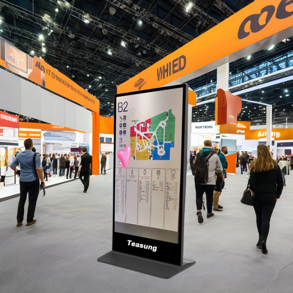 Resolution Advertising Board With Video Display Stand 75/86 Inch Smart Indoor Interactive Kiosk Android Digital Signage 4K