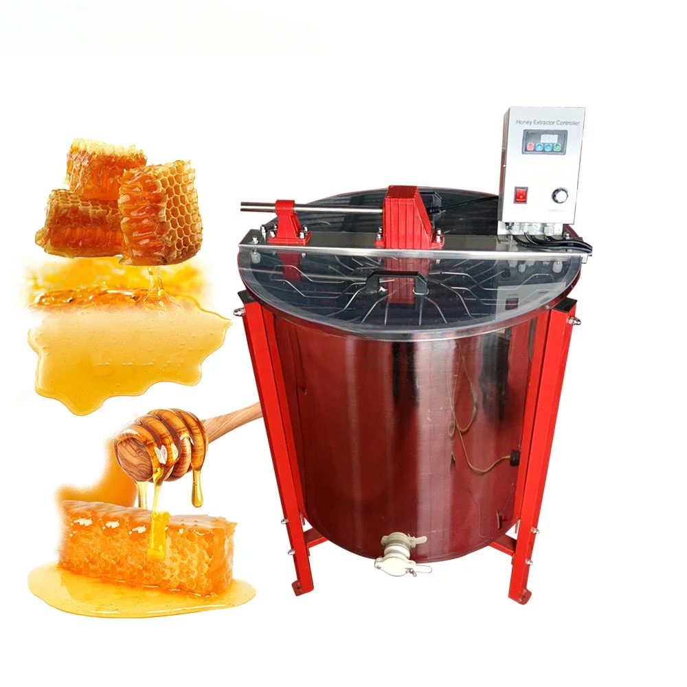 Full Automatic 3-way Radial Bee Honey Extractor 4/6/8 Frames Electric Centrifuge Honey Shaker