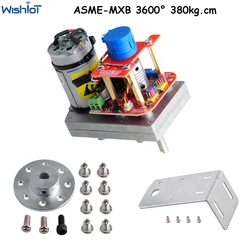 ASME-MXB High Torque Servo High Power 3600 Degree 380kg.cm DC12-24V Steel Gear Arm Plate Bracket for Large Robot Arm Control