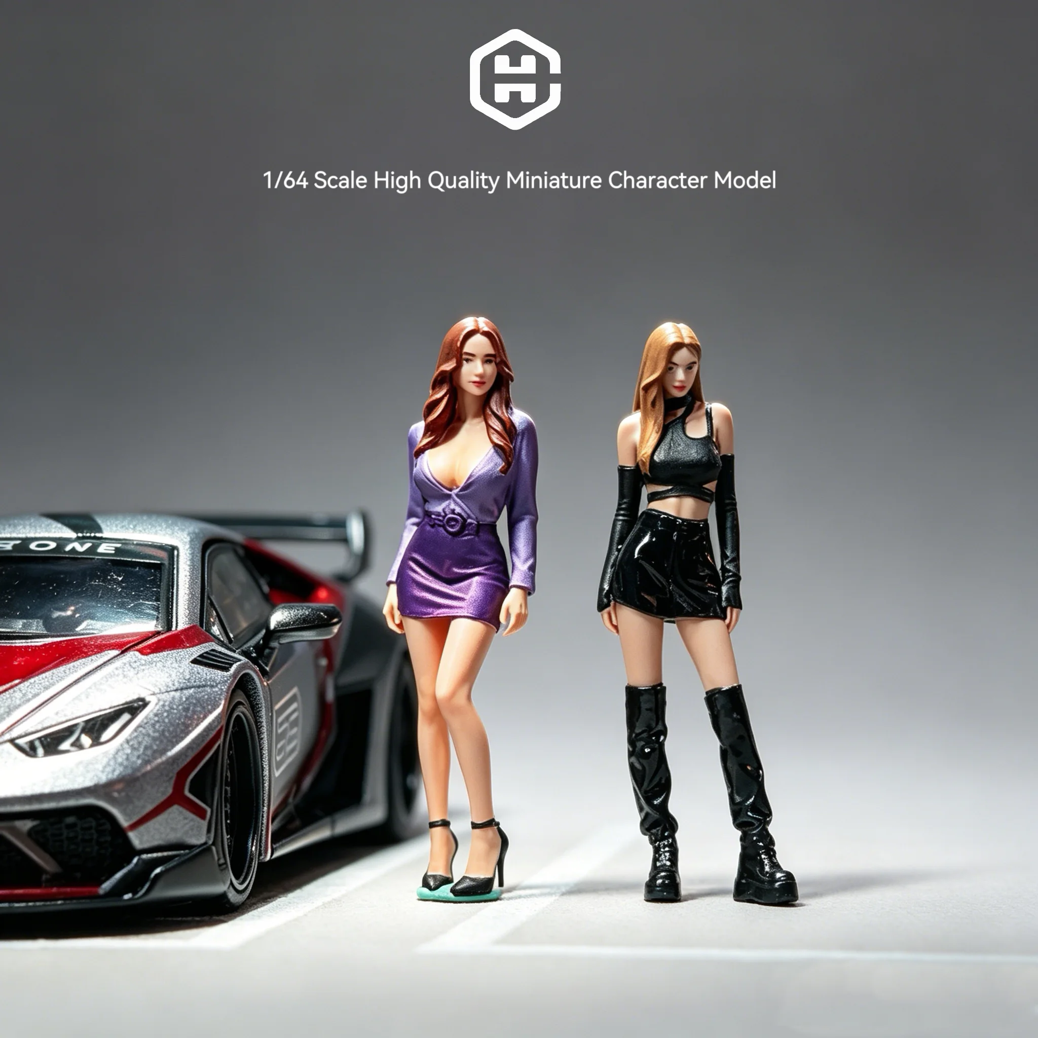 【Précommande】Modèle EHC 1/64 Duo de cyclistes féminines style Hong Kong en résine pour collection, exposition, cadeau, objet de collection