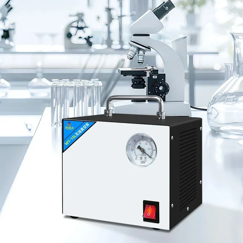 Pompa Vakum Bebas Minyak Laboratorium Pompa Portabel dan Unit Filtrasi Pompa Silent Mini