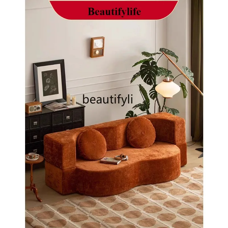 

G1218 Compression Sofa Cheese Multifunctional Fabric Vacuum Compression Folding Sofa Bed Sponge Frameless Boxed