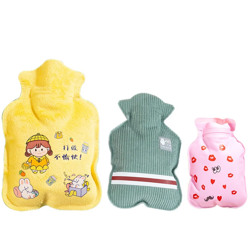 Cute Water Injection Hot Water Bag Wholesale Cartoon Pvc Hand Warmer Treasure Printed Winter Gift Small Warm Water Bag