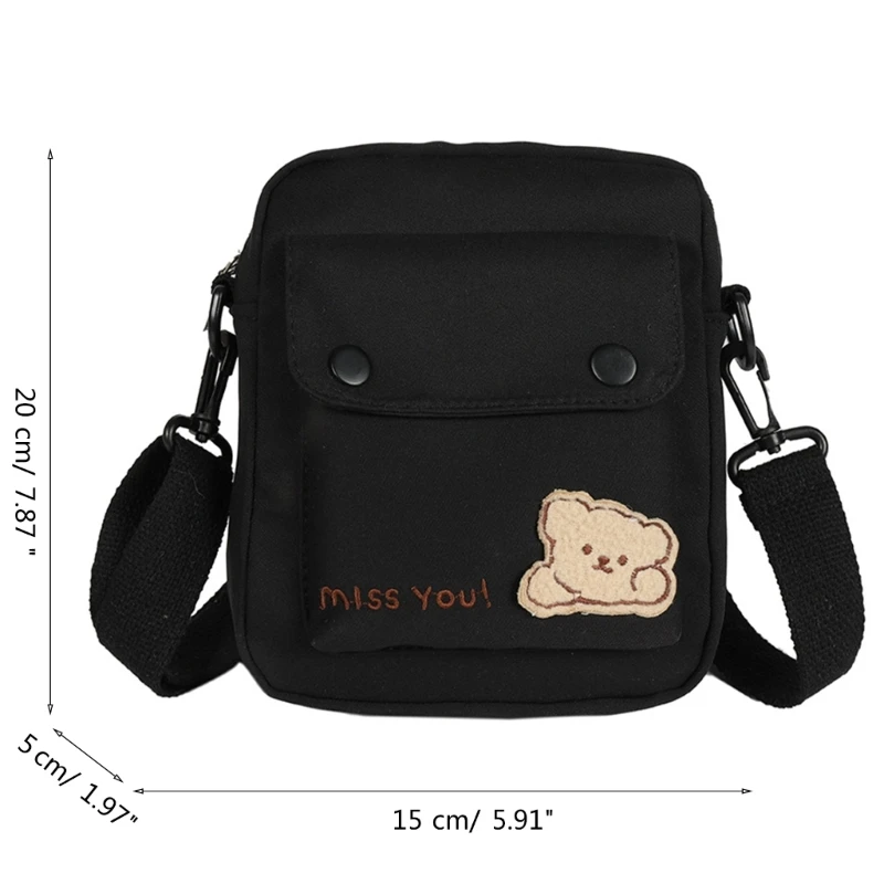 Girls Shoulder Bag Womens Crossbody Bag Teenager Cartoon Bear Messenger Bag Small Satchel Bag Female Shopping Dating Bag