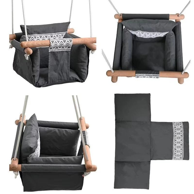 Toddler swing canvas hanging swing chair indoor and outdoor cloth baby swing