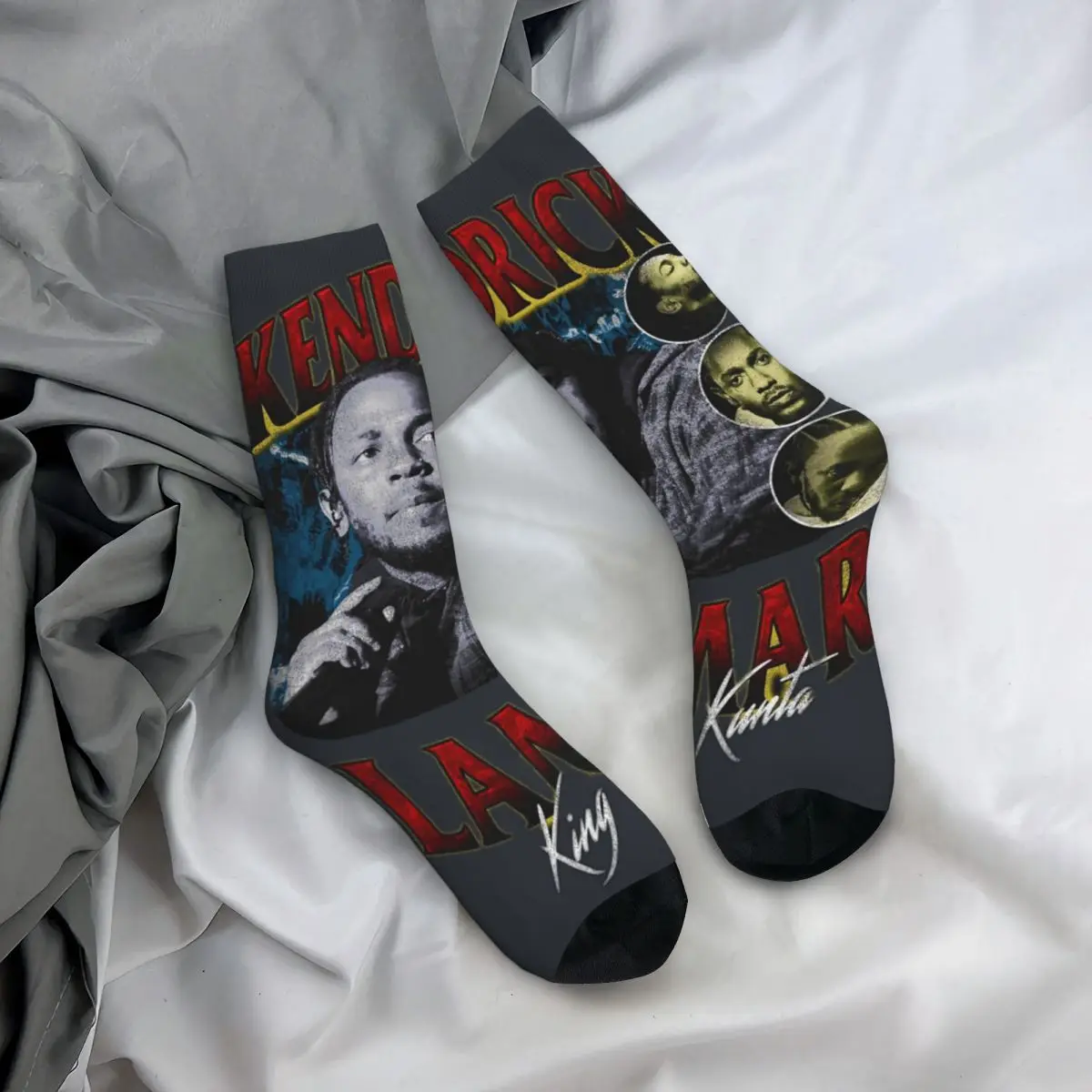 Crazy King Kendrick Rap Music Sock para hombres, Hip Hop rapero, patrón de calidad impreso, Crew Sock, Casual, oficial, sitio web