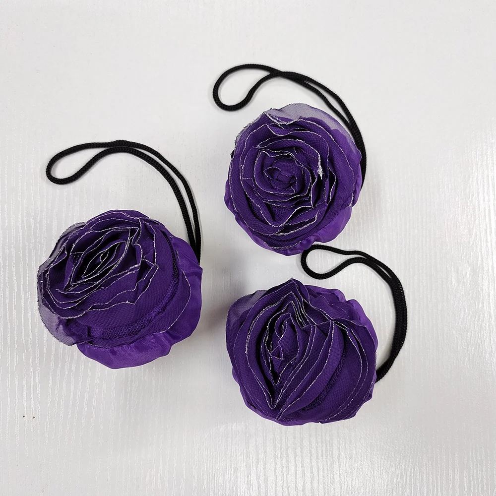 

Красивая эко складная сумка в форме цветка, компактная полиэстеровая сумка для покупок в розовом стиле, многоразовая экологически чистая сумка для образа жизни, подарочная сумка