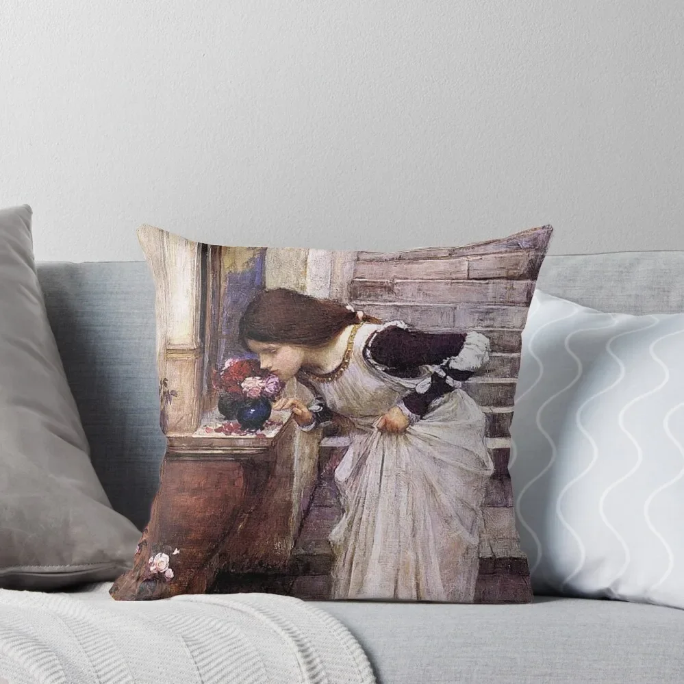 

Vintage John William Waterhouse - The Shrine 1895 Fine Art Throw Pillow Christmas Pillow New year pillow