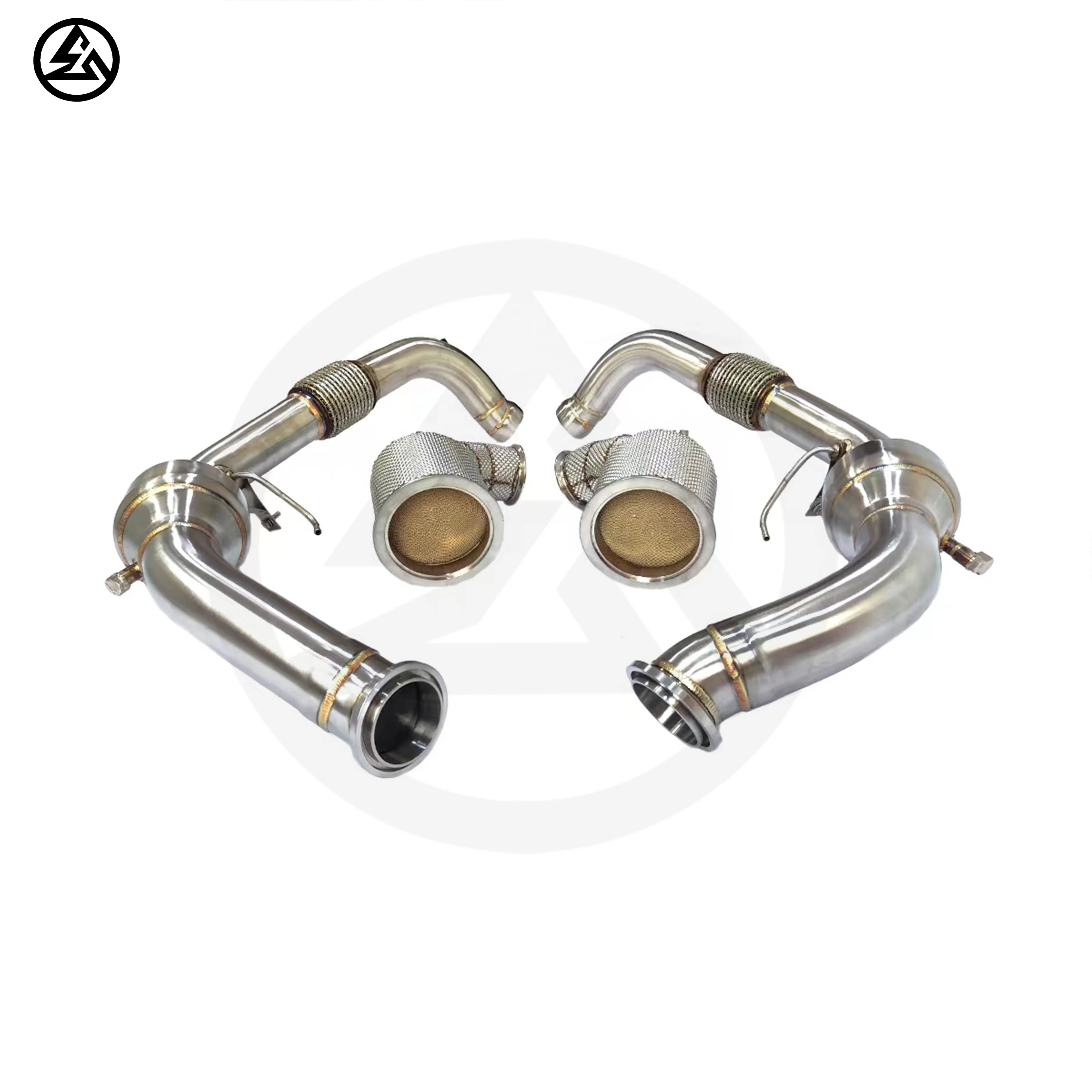 CSZ-Downpipe do motor leve para Porsche Panamera 971, 2.9T 2019-2023, Cabeçalhos de desempenho de escape, Frontpipe, sem motor de verificação