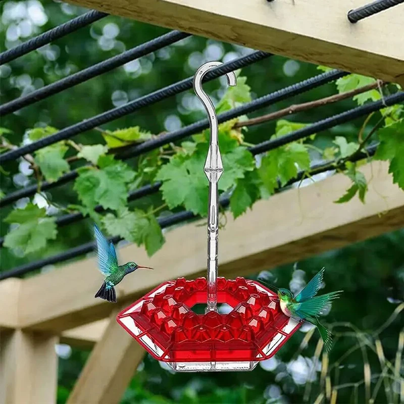Hummingbird Feeders | Outdoor Hang2Pc Leak-Proof Feeder W/ 30 Feeding Ports | Built-in Moat, Feeding-Weather Proof & Easy-Fillin