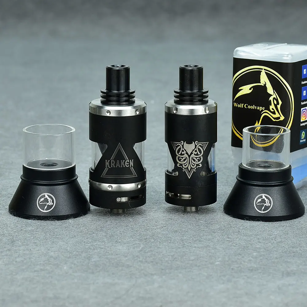 Wolfcool Vape Kraken RTA V2.5 SubTank 24mm/22mm 2.5ml Rebuildable 304SS (Coils Not Included)