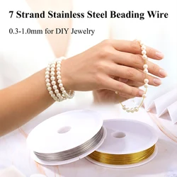 0.3-1mm Stainless Steel Beading Wire Strong Jewelry Making Craft Wire for DIY Necklace Bracelet Jewelry Making Craft String
