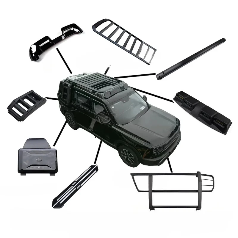 

Aluminum Alloy Roof Platform Formula Leopard 2025, Off-Road Luggage Rack With Ladder 100Kg Load Capacity