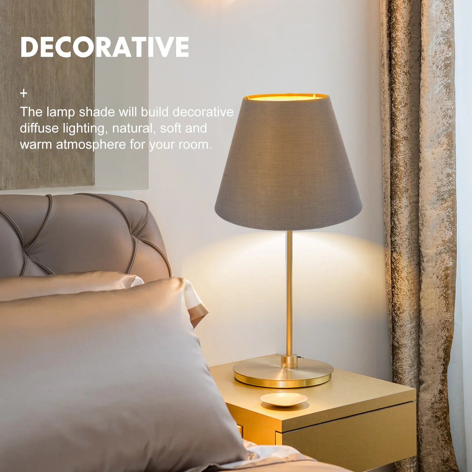 

Cloth Lampshade For Home Light Cover Dust Protection Natural Warm Lighting Lamp Shade Cloth Light Shade Lighting Accessory