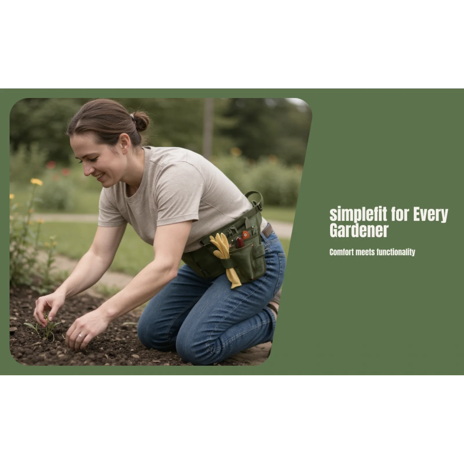 

Waterproof Waxed Canvas Tool Waist Belt Holder Compact Gardening Belt Pouch for Professional Gardeners and Hobbyists