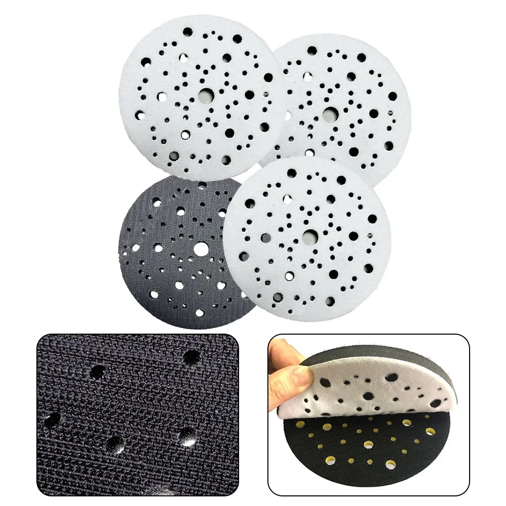 150mm Interface Pads Hook & Loop Soft Sponge Pad Polishing Sanding 70 Hole Disc Pad Power Tool Accessories